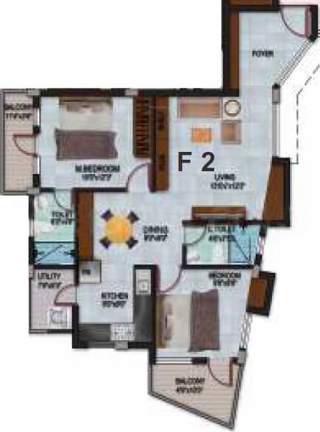Ascent Akilam Srinivas Krishna (2BHK+2T (1,200 sq ft) 1200 sq ft)