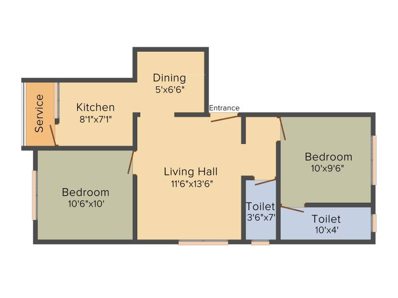 Yogalakshmi Sri Ambikai (2BHK+2T (871 sq ft) 871 sq ft)