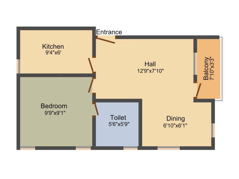 Venus Anandham (1BHK+1T (509 sq ft) 509 sq ft)