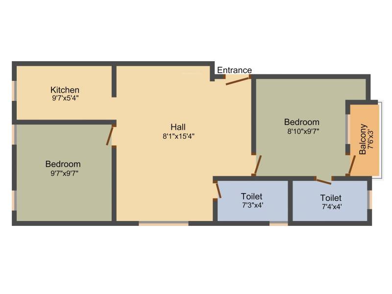 Venus Anandham (2BHK+2T (703 sq ft) 703 sq ft)