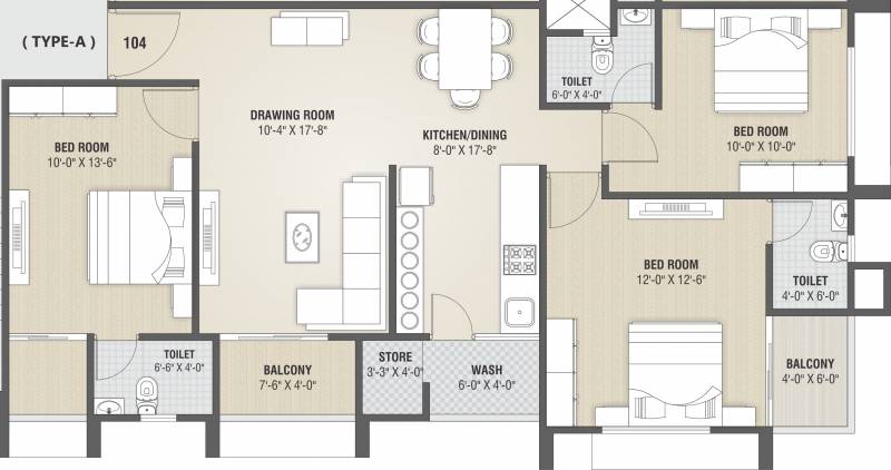 Sachet Vedant Shreeji Enclave (3BHK+3T (1,782 sq ft) 1782 sq ft)