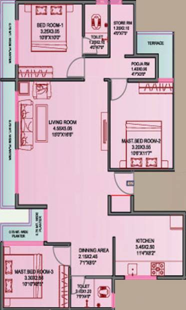 Raj Varadvinayak (3BHK+3T (1,295 sq ft) 1295 sq ft)