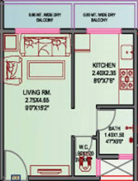 Raj Varadvinayak (1RK+1T (350 sq ft) 350 sq ft)
