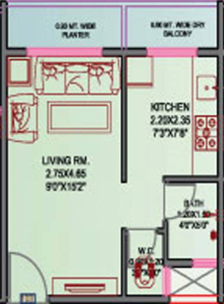 Raj Varadvinayak (1RK+1T (410 sq ft) 410 sq ft)