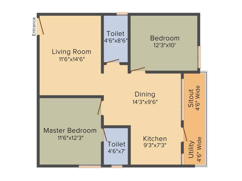 Om Sai Developers Bangalore Om Sri Satya Sai Paradise (2BHK+2T (1,085 sq ft) 1085 sq ft)