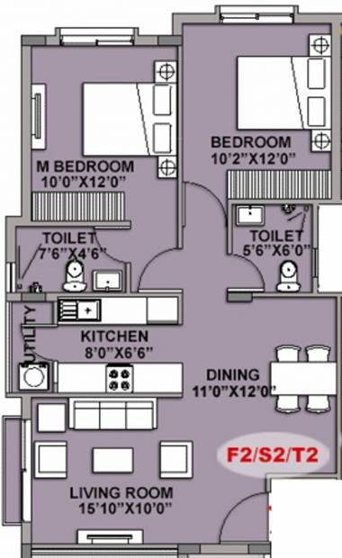 Buildafina Lumos (2BHK+2T (988 sq ft) 988 sq ft)