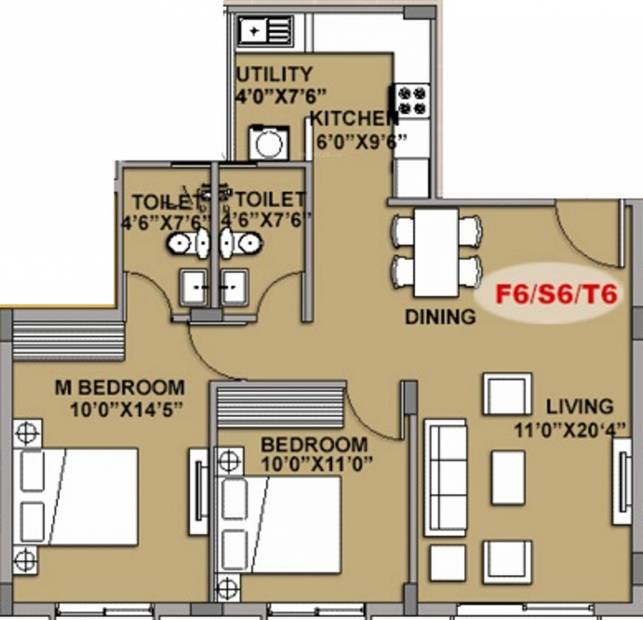 Buildafina Lumos (2BHK+2T (999 sq ft) 999 sq ft)