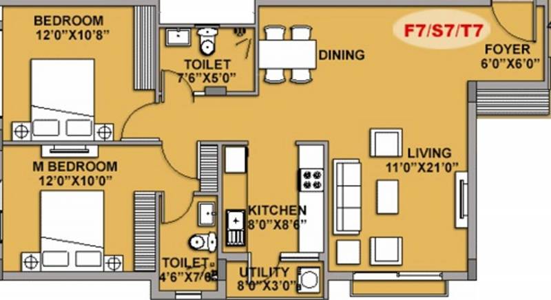 Buildafina Lumos (2BHK+2T (1,136 sq ft) 1136 sq ft)