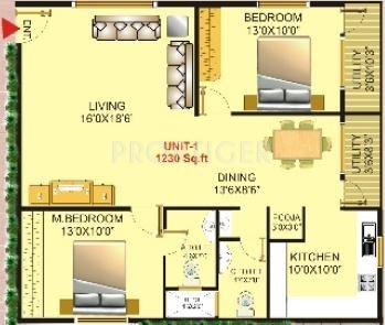 Nandana Residency (2BHK+2T (1,230 sq ft)   Pooja Room 1230 sq ft)
