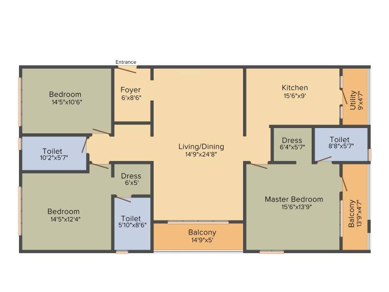 Manbhum Lakshmi (3BHK+3T (2,080 sq ft) 2080 sq ft)