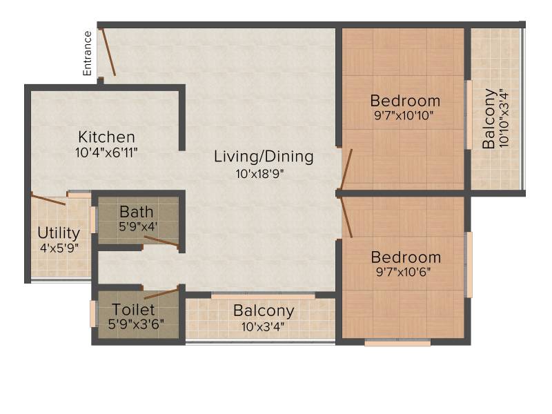 Arun Saindhavi (2BHK+2T (820 sq ft) 820 sq ft)