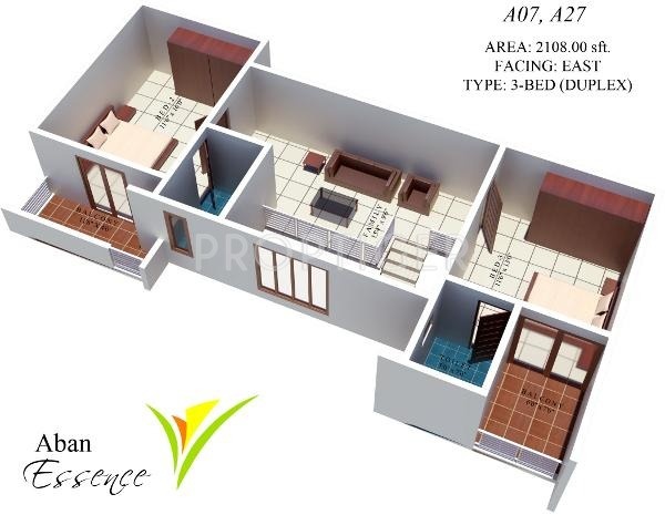 Aban Essence (3BHK+3T (2,108 sq ft) 2108 sq ft)