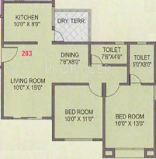 Dharmavat Sunder Samruddhi (2BHK+2T (971 sq ft) 971 sq ft)