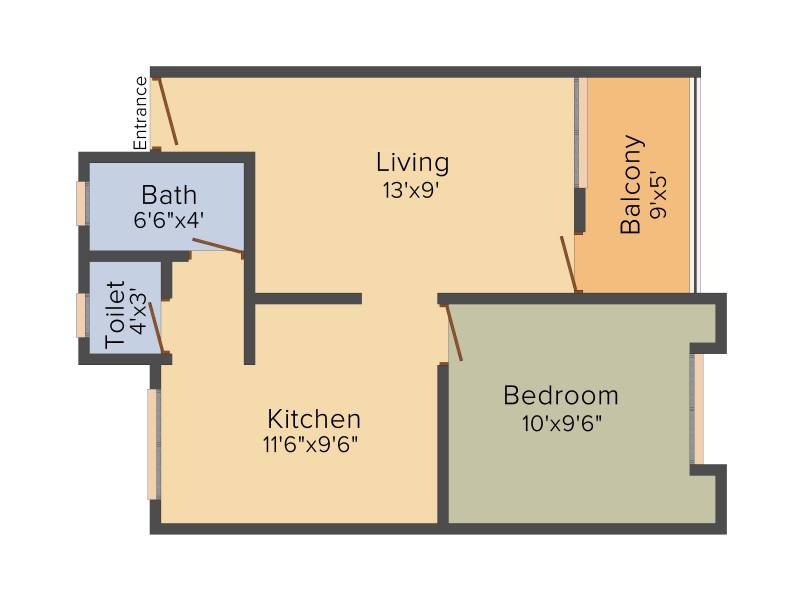 Saikrupa Vishwa Kalyan Nagari (1BHK+1T (593 sq ft) 593 sq ft)