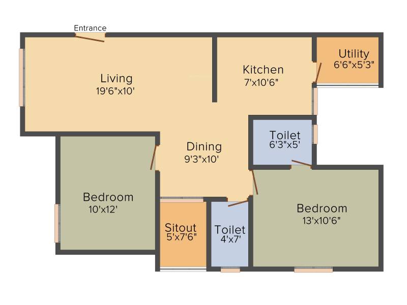 EAPL Appa Atlantis (2BHK+2T (1,089 sq ft) 1089 sq ft)
