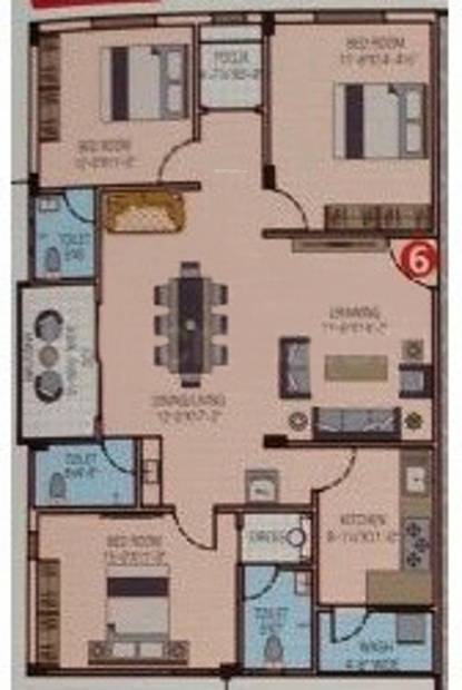 SVL Spring View Elegance (3BHK+3T (1,735 sq ft) + Pooja Room 1735 sq ft)