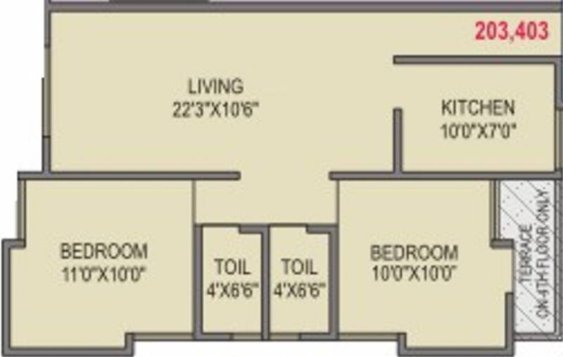 Shivpriya Avnish Regency (2BHK+2T (828 sq ft) 828 sq ft)