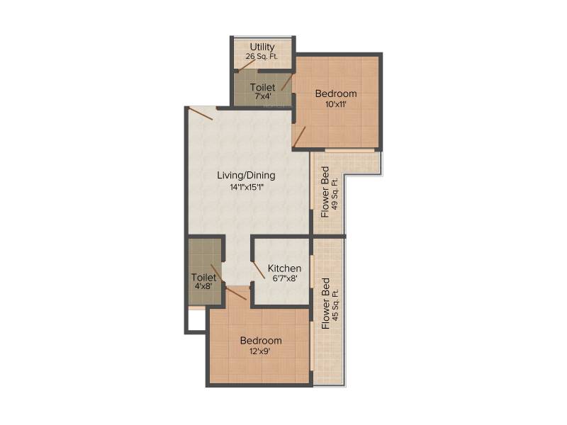 Ishwar Group Builder AND Developers Aura 2BHK+2T (1,200 sq ft)