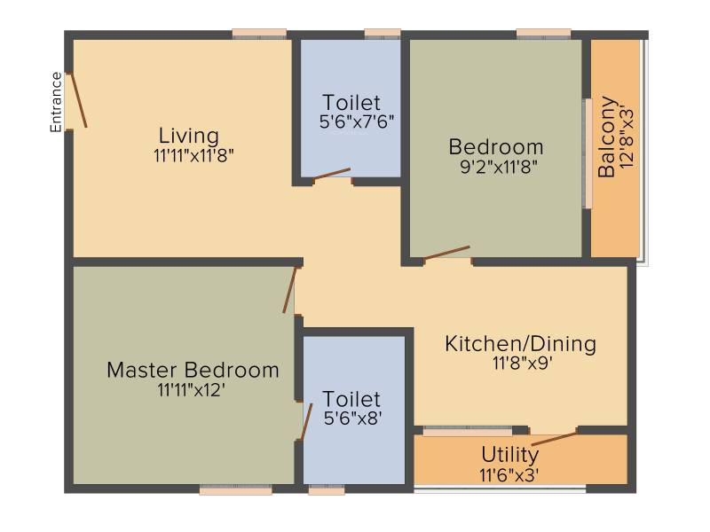 Sivah Chapter One (2BHK+2T (1,160 sq ft) 1160 sq ft)