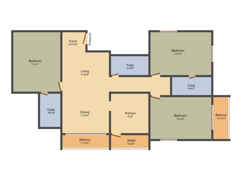 Krishna Krishna Tower Ayapakkam (3BHK+3T (1,503 sq ft) 1503 sq ft)