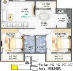 Ashrith Navanivas (2BHK+2T (1,188 sq ft) 1188 sq ft) Ashrith Navanivas (2BHK+2T (1,188 sq ft) 1188 sq ft)
