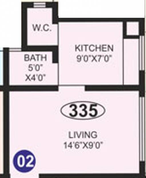 Prithvi Group Sai Deep (1BHK+1T (335 sq ft) 335 sq ft)