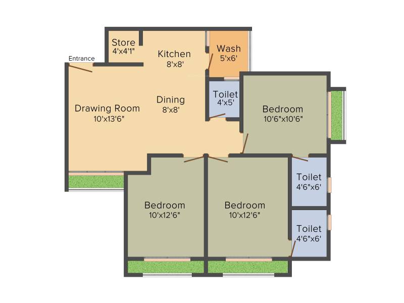 Narayan Krupal Bachpan (3BHK+3T (1,435 sq ft) 1435 sq ft)
