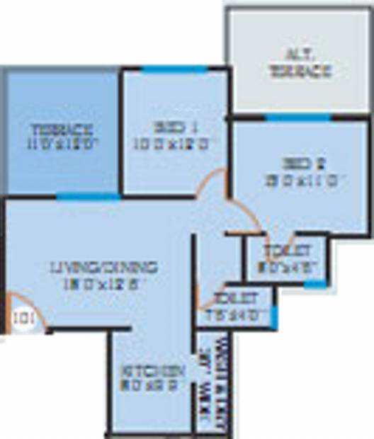 Bhandari Latitude (2BHK+2T (1,140 sq ft) 1140 sq ft) Bhandari Latitude (2BHK+2T (1,140 sq ft) 1140 sq ft)