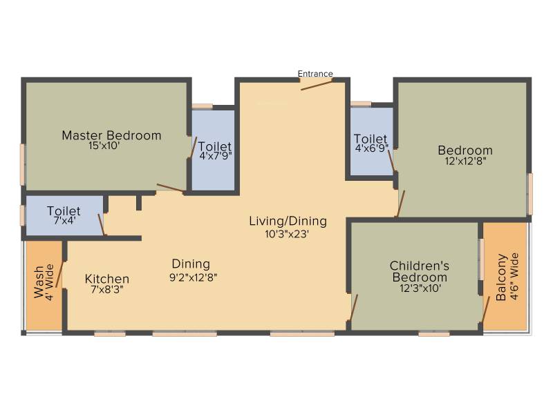SV Builders And Developers Hyderabad PR Green View (3BHK+3T (1,480 sq ft) 1480 sq ft)