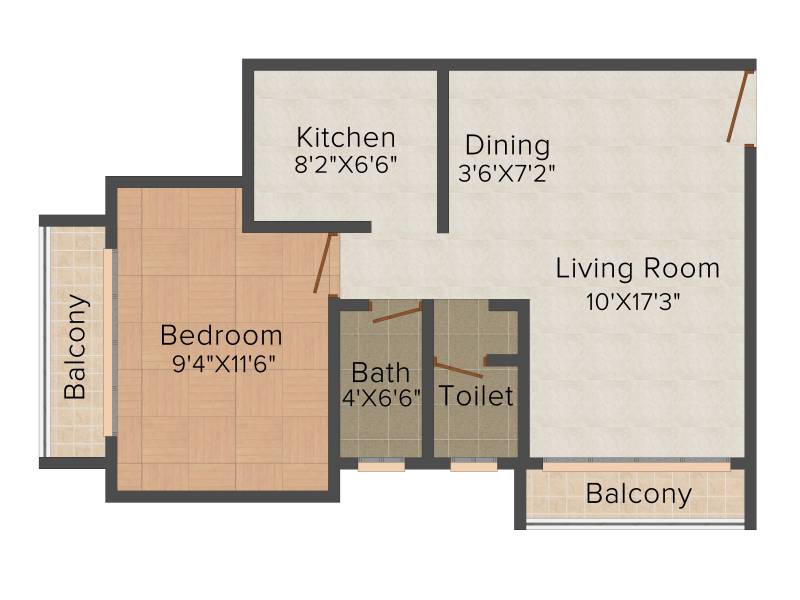 Sambhav Vama (1BHK+1T (740 sq ft) 740 sq ft)