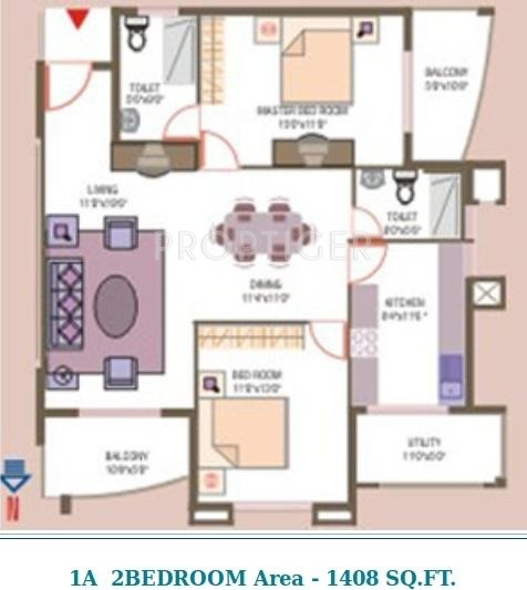 Mehta Rajeshwari Dwellines (2BHK+2T (1,408 sq ft) 1408 sq ft)