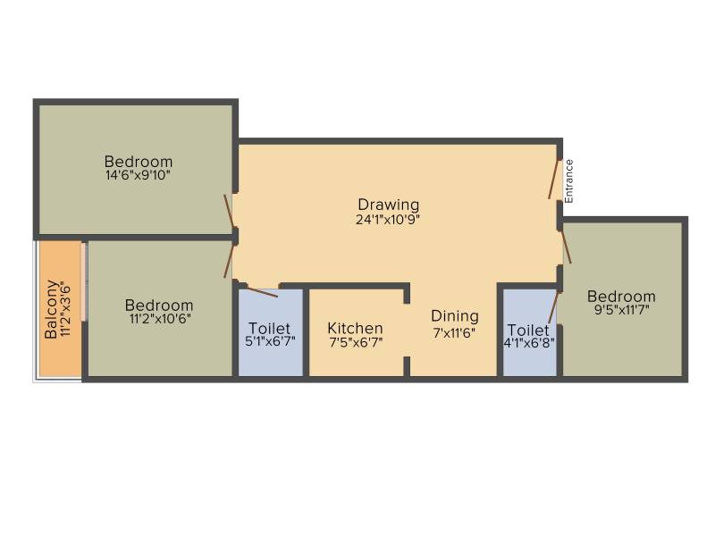 Star Narendra Enclave (3BHK+2T (1,230 sq ft) 1230 sq ft)