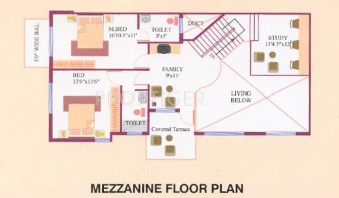 Mehta Rajeshwari Regency (4BHK+4T (3,201 sq ft)   Study Room 3201 sq ft)