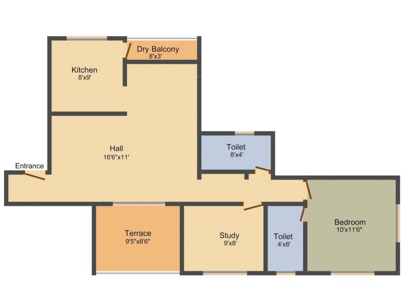 Prakruti Palladium (2BHK+2T (1,044 sq ft) 1044 sq ft)