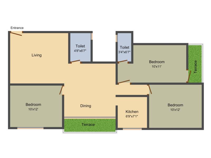 Shree Siddhi Vinayak Avion (3BHK+2T (1,016 sq ft) 1016 sq ft)