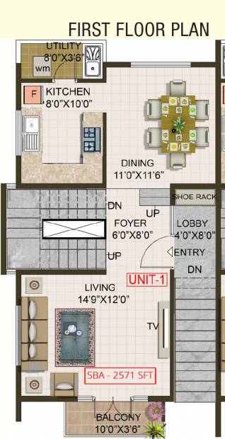 Rishi Deccan Palms 2 (3BHK+3T (2,571 sq ft) 2571 sq ft)