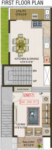 Rishi Deccan Palms 2 (3BHK+3T (2,095 sq ft) 2095 sq ft)
