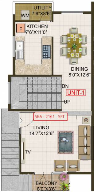 Rishi Deccan Palms 2 (3BHK+3T (2,161 sq ft) 2161 sq ft)