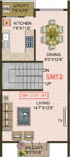 Rishi Deccan Palms 2 (3BHK+3T (2,127 sq ft) 2127 sq ft)