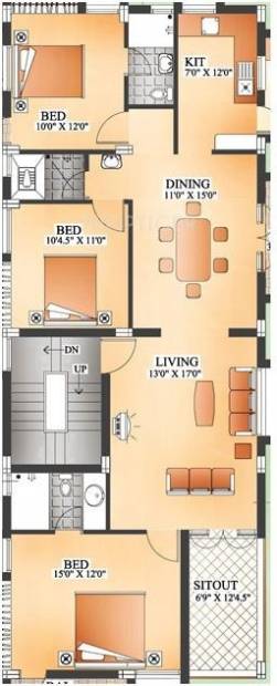 Maxis Pranavam (3BHK+3T (1,837 sq ft) 1837 sq ft)