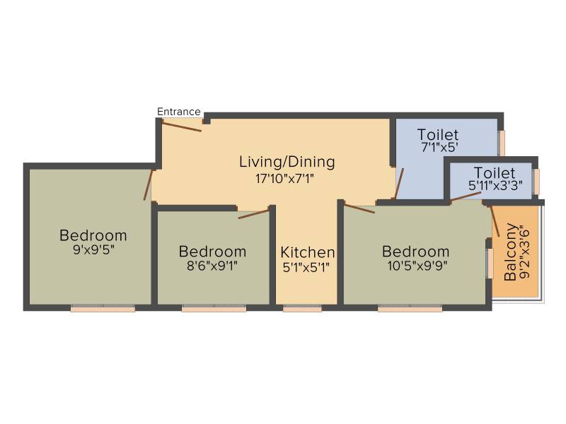 Ramawati Rameshwaram (3BHK+2T (900 sq ft) 900 sq ft)