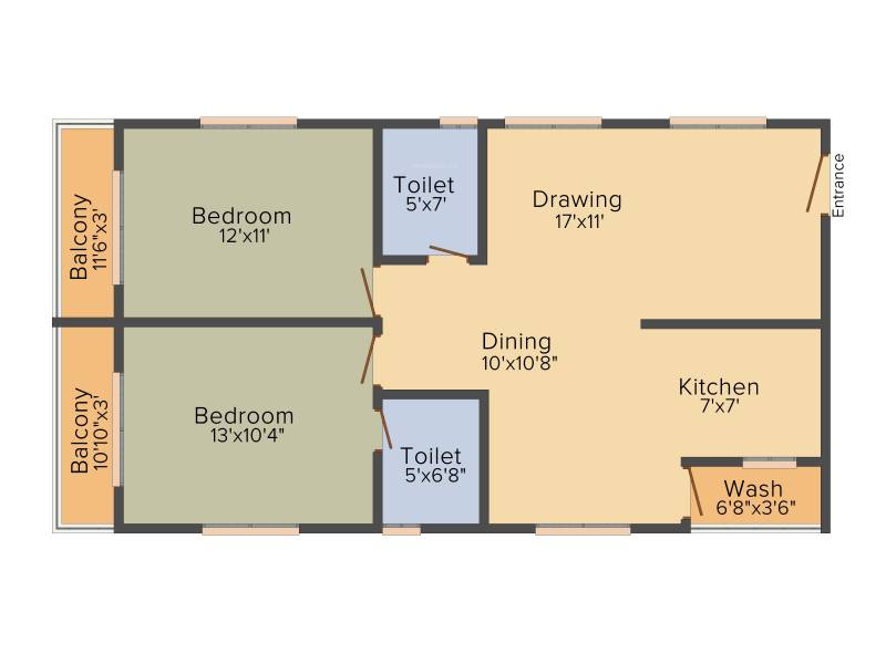 Siddhi Samhitha (2BHK+2T (1,180 sq ft) 1180 sq ft)
