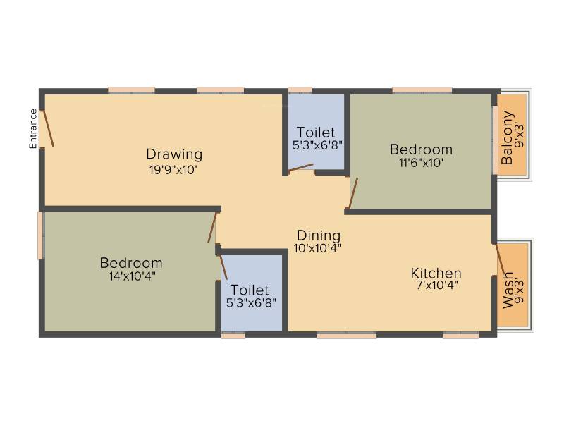 Siddhi Samhitha (2BHK+2T (1,205 sq ft) 1205 sq ft)