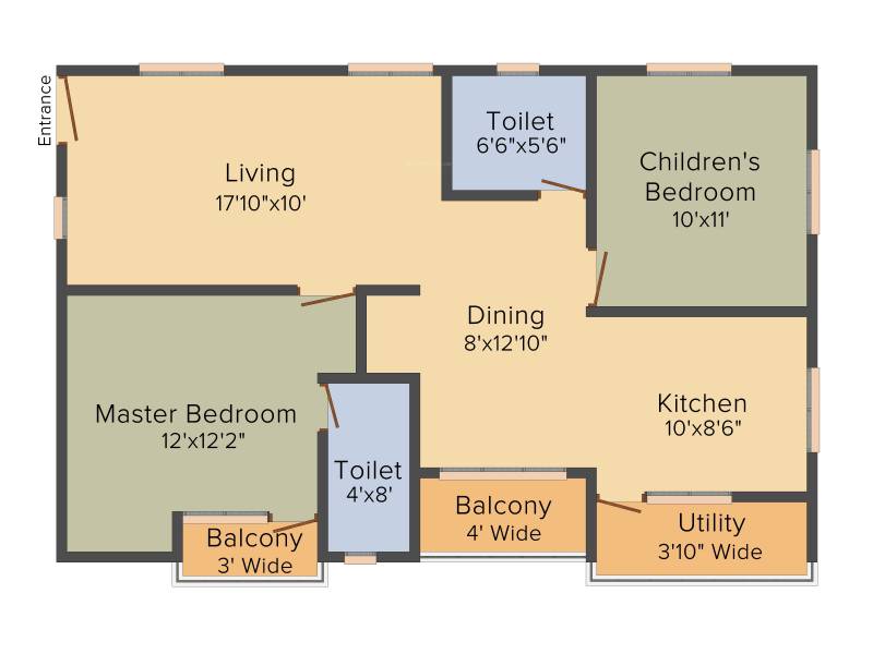 Siddhi SS Sreshta (2BHK+2T (1,080 sq ft) 1080 sq ft)