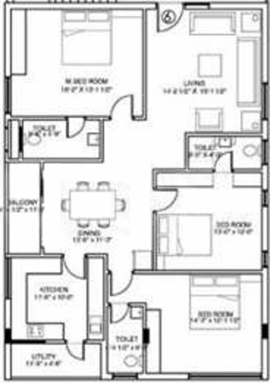 Rami Reddy Laxmi Ram Trident (3BHK+3T (1,854 sq ft) 1854 sq ft) Rami Reddy Laxmi Ram Trident (3BHK+3T (1,854 sq ft) 1854 sq ft)