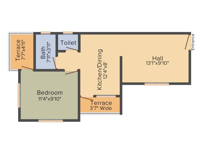 RMT Shree Apartment (1BHK+1T (601 sq ft) 601 sq ft)