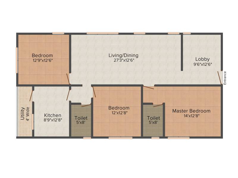 Ushakanth Stonehenge (3BHK+2T (1,748 sq ft) 1748 sq ft)
