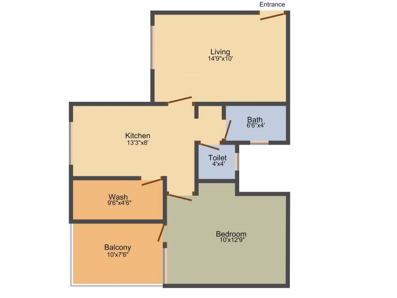 Parvati Ambiance Aura (1BHK+1T (637 sq ft) 637 sq ft)