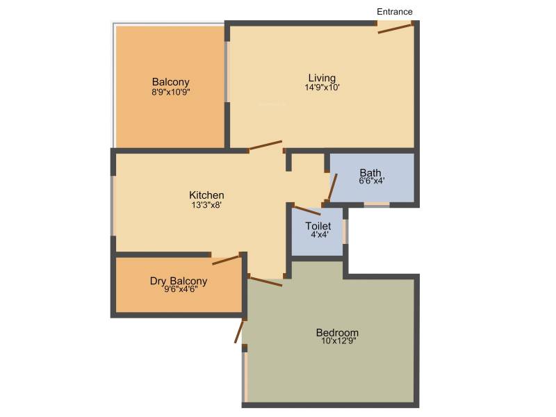 Parvati Ambiance Aura (1BHK+1T (646 sq ft) 646 sq ft)