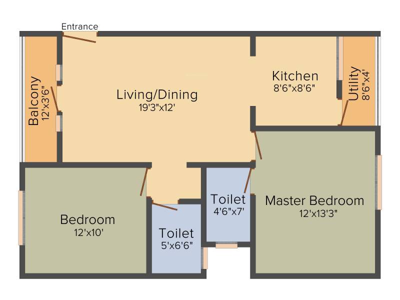 Swasthik Naveen Global (2BHK+2T (1,030 sq ft) 1030 sq ft)